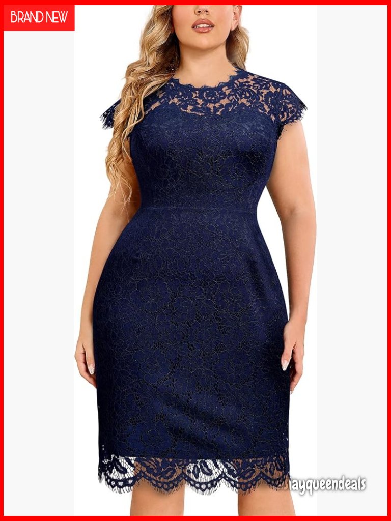 Retro Lace Sleeveless Plus Size Formal Evening Prom Dress